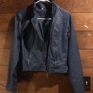 Dark Blue Leather jacket